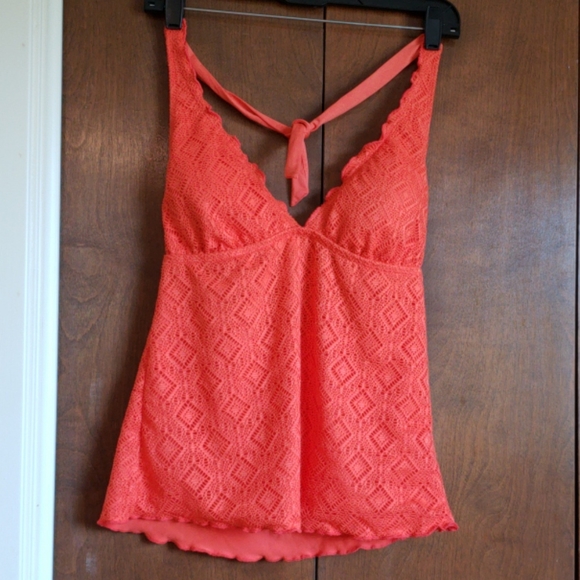 Mossimo Supply Co. Other - FREE W/ PURCHASE! 🥳 Textured tankini swimsuit top, orange, S
